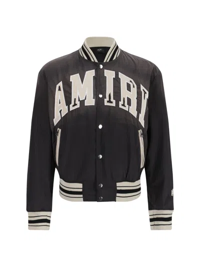 Amiri Sun Faded Bomber In Black