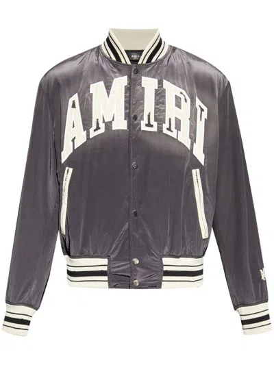 Amiri Sun Faded Bomber In Black