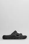 Amiri Logo-patch Round-toe Slides In Black