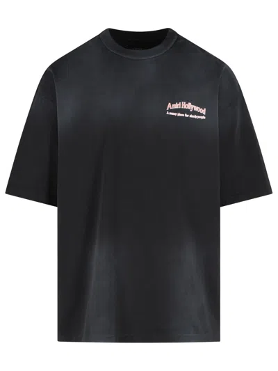 Amiri 'sunny Place' Black Cotton T Shirt