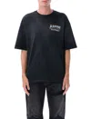 Amiri Hollywood Graphic Oversized T-shirt With Ribbed Crew Neck In Blue