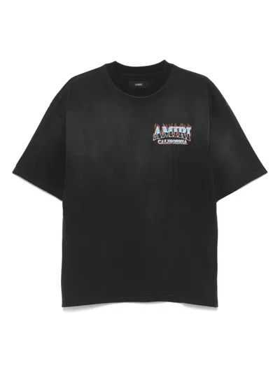 Amiri Sunny Place Logo-print Cotton-blend Jersey T-shirt In Black