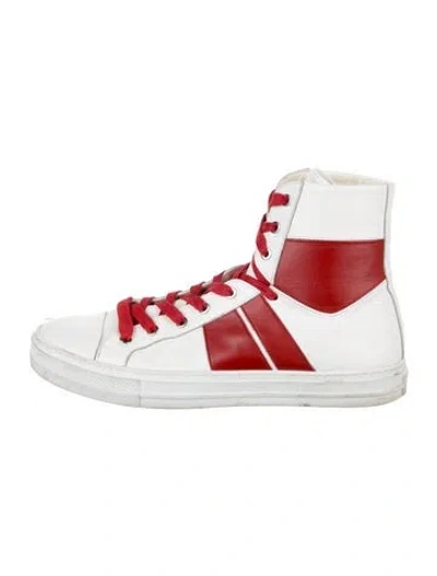 Pre-owned Amiri Sunset Hightop Leather Boots In Red