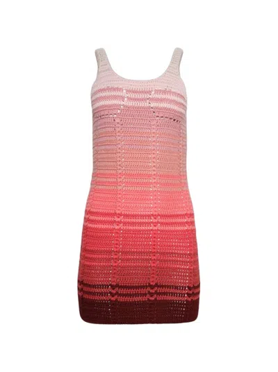 Amiri Sunset Ombre Crochet Dress In Multicolor