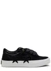 Amiri Sunset Skate Crocodile-effect Suede Sneakers In Black
