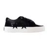 Amiri Sunset Skate Crocodile-effect Suede Sneakers In Black