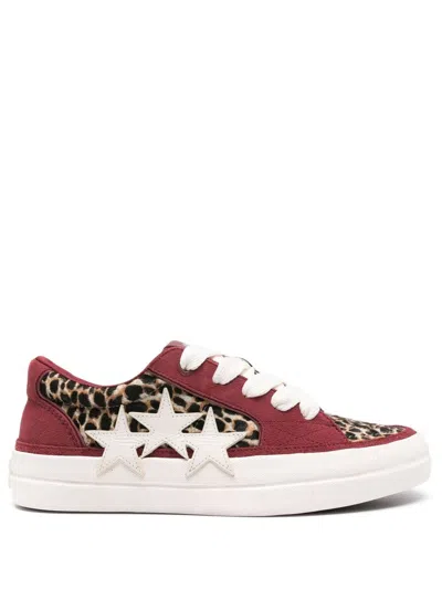 Amiri Leopard Sunset Skate Low Top Sneakers In Red