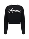 Amiri Logo-embroidered Jumper In Black