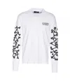 Amiri Stacked Bones Crewneck Sweater With Graphic Print In White