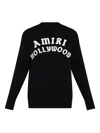 Amiri Black Sweater With Maxi Logo Lettering On The Front