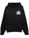 Amiri Championship Hooded Cotton Sweatshirt In Black