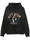 Amiri Graphic Print Hooded Sweater Kangaroo Pocket In Black