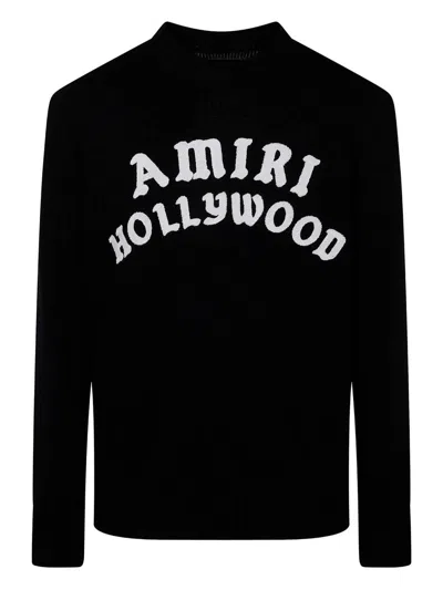 Amiri Hollywood Crewneck Sweatshirt In Black