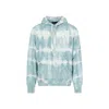 Amiri Tie-dye Distressed Hoodie In Blue