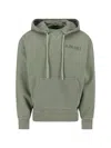 Amiri Cotton Sweatshirt Hooded Kangaroo Pocket In Green