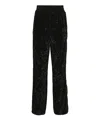 Amiri Crushed Velvet Track Pants In Black
