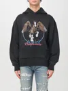 Amiri Graphic Print Hooded Sweater Kangaroo Pocket In Black