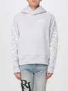 Amiri Hooded Skull Print Sweater In Gray