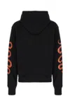 Amiri Black Hoodie With Maxi Logo Lettering On The Front And Snake Print On The Sleeves