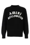 Amiri Black Sweater With Maxi Logo Lettering On The Front In Black