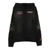 Amiri Hooded Sweatshirt With Front Pocket And Palm Tree Motif In Black