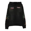 Amiri Hooded Sweatshirt With Front Pocket And Palm Tree Motif In Black
