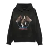Amiri Graphic Print Hooded Sweater Kangaroo Pocket In Black