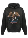 Amiri Graphic Print Hooded Sweater Kangaroo Pocket In Black