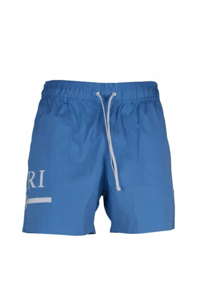 Amiri Logo-print Shorts In Blue