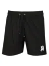 Amiri Logo Nylon Swim Shorts In Black