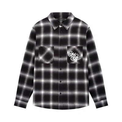 Pre-owned Amiri Swirl Flannel Shirt 'black' | Men's Size L