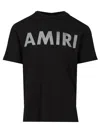 Amiri Black Cotton T-shirt With Bold Logo Statement In Black