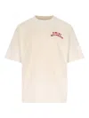 Amiri Mens Ivory Red Holly Text-print Cotton T-shirt Xl In Neutral