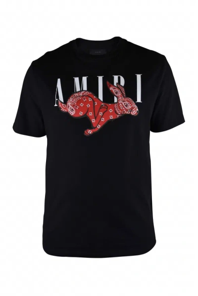 Amiri Logo-print Cotton T-shirt In Black