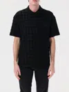 Amiri Logo-embroidered Cotton-blend Terry Jacquard Polo Shirt In ブラック