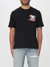 Amiri Black T-shirt With Logo Print And Graphic Design In Black