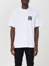 Amiri White Crewneck T-shirt With Logo Print On The Front And Logo Lettering On The Rear In Cotton Man In White