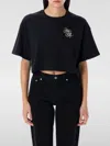 Amiri Crop Leo Tee Logo In Schwarz