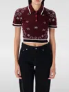 Amiri Bandana Print Polo Shirt For Women In Violett