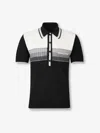 Amiri Color-blocked Short-sleeve Polo T-shirt With Ribbed Detailing In Black