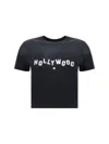 Amiri Hollywood Printed Cropped T In Faded Black