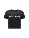 Amiri Hollywood Printed Cropped T In Faded Black