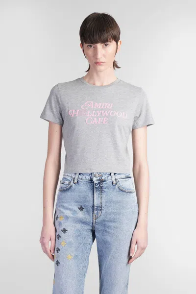 Amiri T-shirt In Grey Cotton In Blue