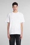 Amiri Core Shotgun Distressed T-shirt In White