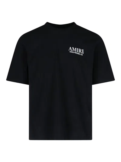 Amiri Tshirt Con Logo In Black