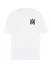 Amiri White Crewneck T-shirt With Logo Print On The Front And Logo Lettering On The Rear In Cotton M In White