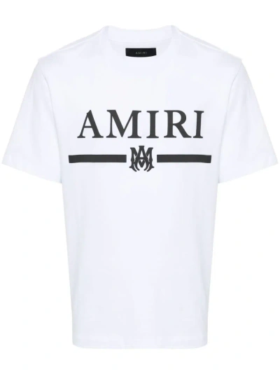 Amiri T-shirt Ma Bar Logo  In White