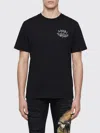 Amiri Black Crewneck T-shirt With Logo Lettering On The Front And Maxi Logo Print On The Rear In Cotton Ma In Black