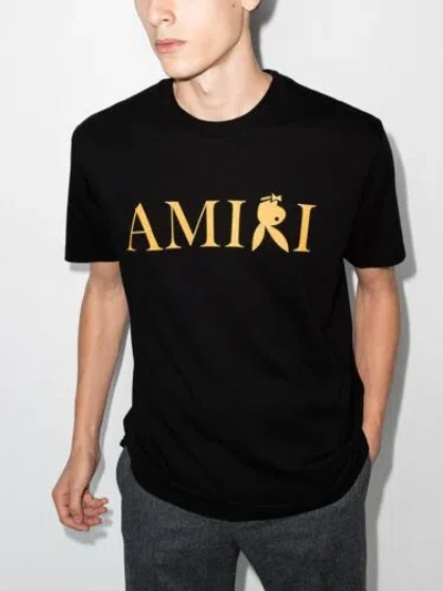 Pre-owned Amiri T-shirt Playboy Man Black