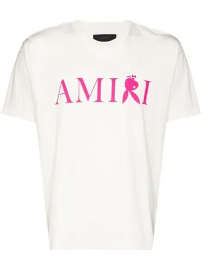 Pre-owned Amiri T-shirt Playboy Man White